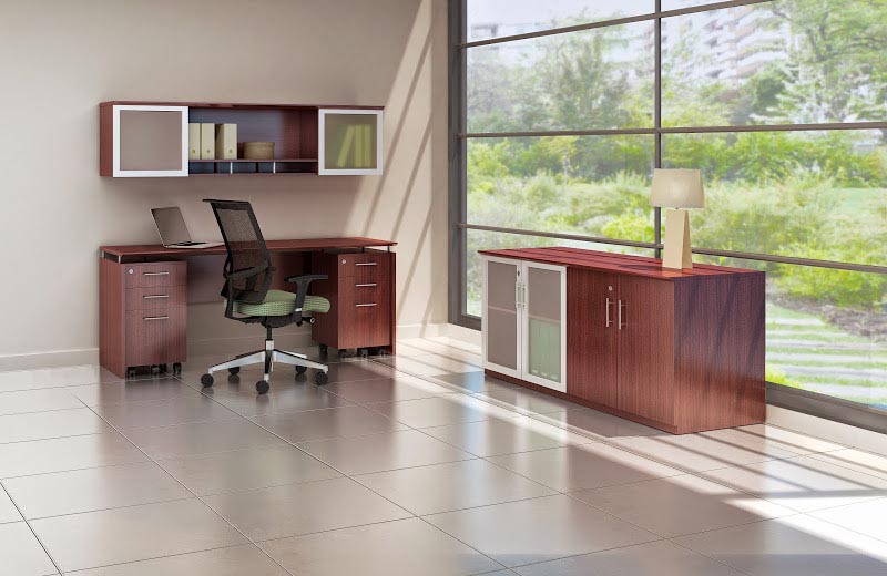 Medina Series Office Suite Mahogany Laminate