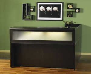 Mahogany Reception "L" Desk