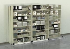 4-post shelving on kwik-trak