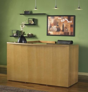 Mayline Office Furniture Luminary Series Reception Desk
