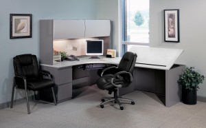 Extended Computer Corner Desk with Drafting Table