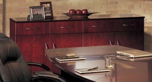 Executive Table Desk Credenza View