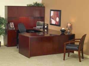 Luminary Series Executive Desk & Credenza with Hutch
