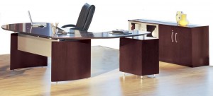 Napoli "L" Desk and Credenza